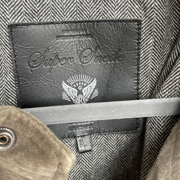 MEN’S SUPERDRY SUEDE JACKET 3XL - Picture 4 of 5